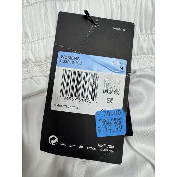 NWT NIKE Women's White Belted Cuffed Track Pants Loose Fit DB3866-100 *See Pics* - Picture 15 of 16